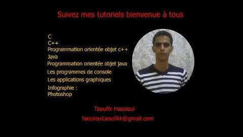 Taoufik Hassioui les conditions en langage c