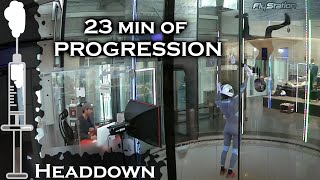 Wind-Tunnel-Progression Headdown (Indoor Skydiving) (Part 2)