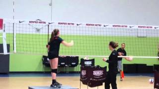 Rachel Practicing Hitting Tonight (01/29/2016)