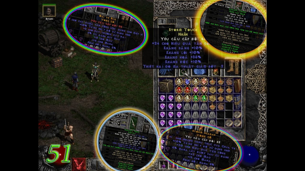 diablo 2 ของเทพ  2022  Diablo 2 - Việt hóa - 2020 : Hướng dẫn ghép vòng cổ màu cam + skill cho nhân vật