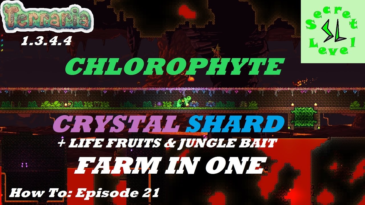 Terraria 1.3.4.4 HOW TO | Build a Chlorophyte + Crystal Shard Farm