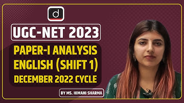 UGC NET/JRF Paper Analysis | Paper-I: English | Shift 1 - Part 1| December 2022 Cycle | Drishti IAS