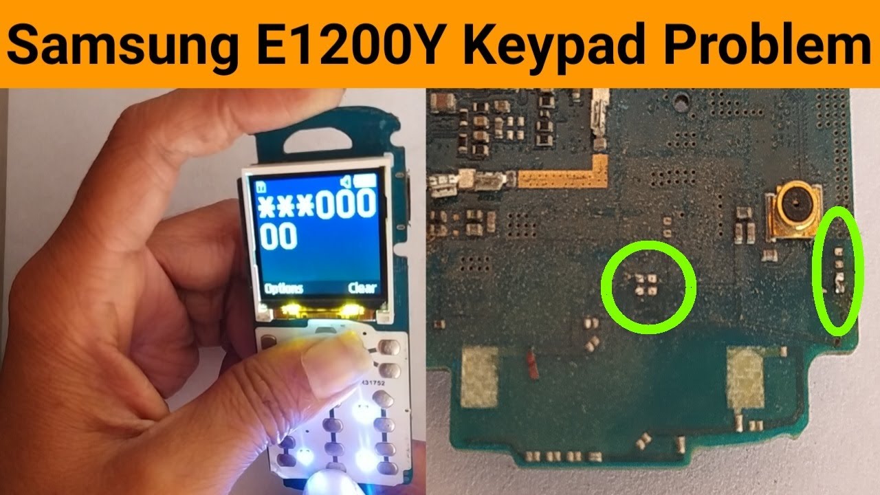 Samsung E1200Y Keypad Not Working Problem Solution | Samsung e1200y *,0