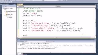 Easy Tutorial about String and String Function in C++ with Visual Studio