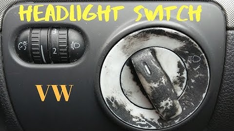 How To Remove VW Headlight Switch Golf MK5, Jetta, Passat,T5,Polo