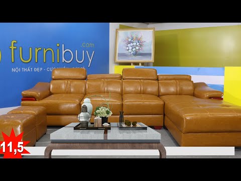 Sofa Màu Da Bò - Sofa chữ L màu da bò FB010801| Nội thất giá rẻ tại kho| Furnibuy.com
