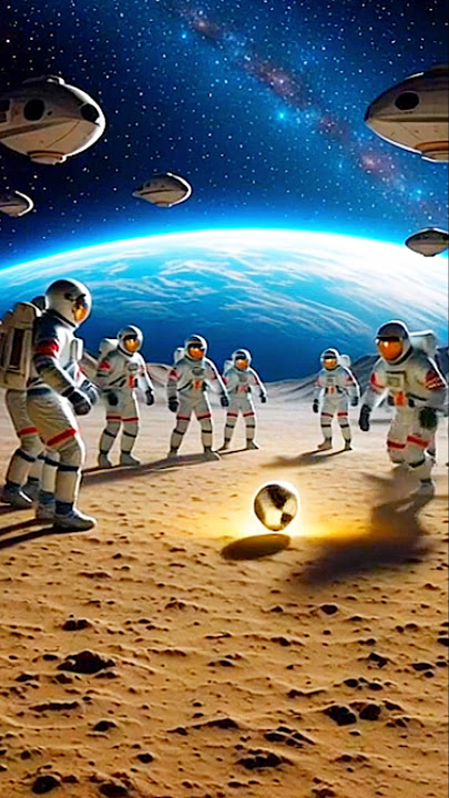 Astronauts Playing Fotball Enjoying Time. #space #nasa #spaceexploration #satisfying