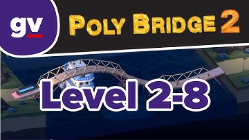 Poly Bridge 2 - 2-08 Split Level - Walkthrough