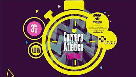 Carrera atltica teleton Morelia 2017. corre, trota, camina