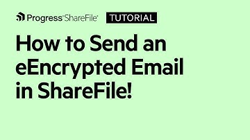 How to send an encrypted email in ShareFile!