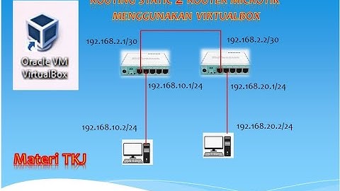 ROUTING STATIC 2 ROUTER MICROTIK MENGGUNAKAN VIRTUALBOX