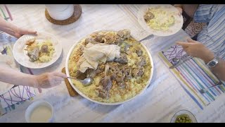 Palestinian chef makes MANSAF! with Chef Fayzeh | Sahtein! منسف