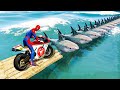 سبايدرمان يركب دراجة نارية على جسر القرش Spiderman driving on a sharks bridge mp3