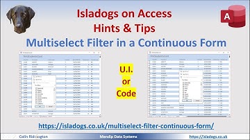 Multiselect Filter in a Continuous Form