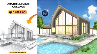 Create an AI Architecture Sketch to Visualization || Architecture Collage in Photoshop by INDUSTRIAL CAD TUTORIALS 80 views 2 weeks ago 15 minutes