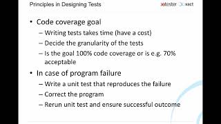 XaTester: Best Practices