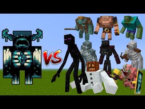 WARDEN vs ALL MUTANT MOBS - Minecraft Mob Battle