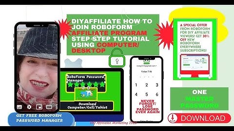 DIY Affiliate How To Join RoboForm Affiliate Program  Step Step Tutorial Using  Computer /Desktop
