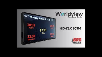 HD43X1C04 Worldview Time Zone Clock by BRG Precision Products