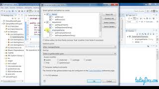 Details Setter and Getter Generation Java Bean in Eclipse Guide