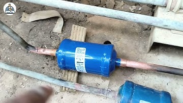 Package AC Drier filter chock-up replacement 25 Ton HVAC Drier filter change @V.TechSolution