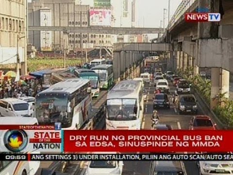 SONA Dry run ng provincial bus ban sa EDSA sinuspinde ng MMDA