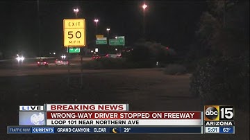 Wrong-way driver stopped on Loop 101