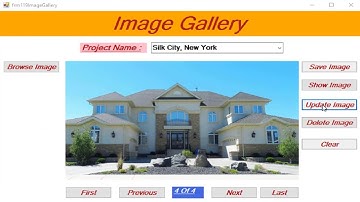 Image Gallery by CRUD Operation in C# windows form