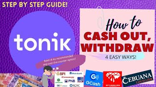 TONIK| CASH OUT/ WITHDRAWAL OPTIONS| MYRA MICA