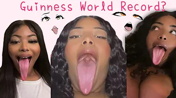 Girl With Longest Tongue In The World!