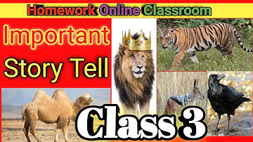 Important Class 3 English Story Tell ।। Homework Online Classroom.