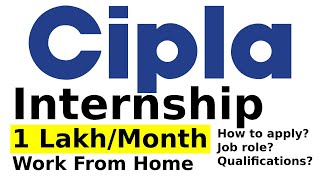 Cipla Internship Drive 2021 | 1 Lakh/month | Work From Home screenshot 5