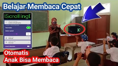Cara belajar membaca cepat_untuk anak SD KELAS 1 | Aplikasi LED Scrolling display
