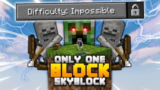 Minecraft ONE BLOCK Skyblock but its IMPOSSIBLE MODE