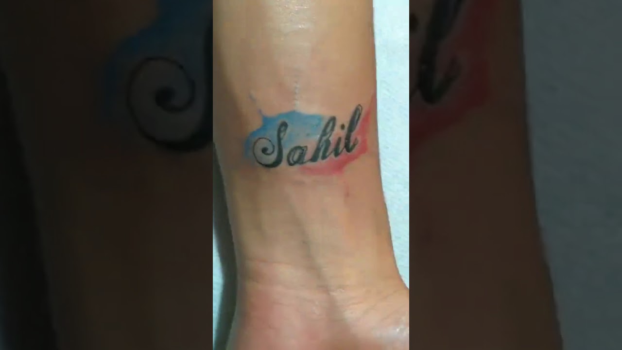 Sahil Name Tattoo By Artist Vikas Tattoos Ramdass Youtube