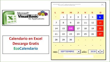 📆Calendario VBA (EcoCalendario) - Gratis