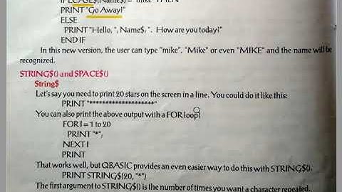 String Function in QBASIC