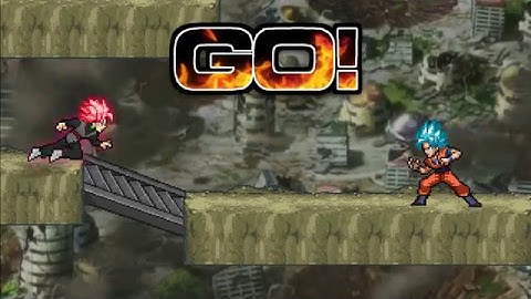 Black Goku(SSJ ROSE) vs Goku (SSGSS) SSF2 MOD