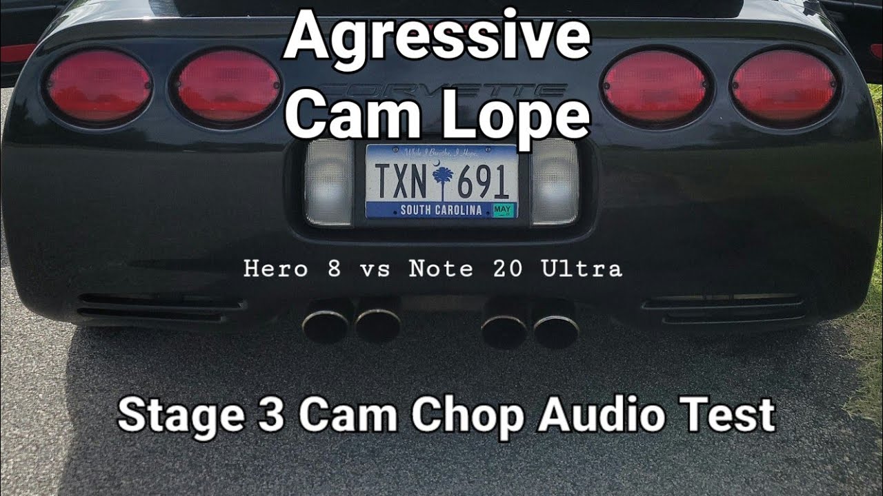 CORVETTE EXHAUST SOUND GoPro Hero 8 vs Note 20 Ultra Audio. Cam Lope