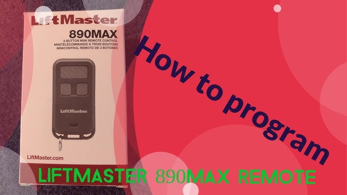 Diy How To Connect Liftmaster 890 Max, Liftmaster 890max Mini Keychain Garage Door Opener