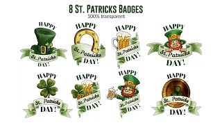 St. Patrick's Badges Pack After Effects Templates