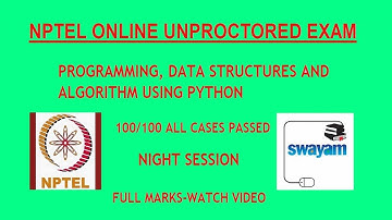 NIGHT SESSION | NPTEL ONLINE UNPROCTORED EXAM | PDSA USING PYTHON | 1 DEC, 2020