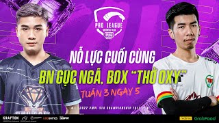 [VN] 2022 PMPL South East Asia Championship W3D5 | Fall | NỖ LỰC CUỐI CÙNG, BN GỤC NGÃ, BOX THỞ OXY