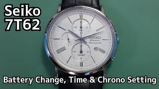 How To Change Battery SEIKO 7T62 Watch, Time Set, Stopwatch Reset, Alarm  Set | SolimBD | DIY - YouTube