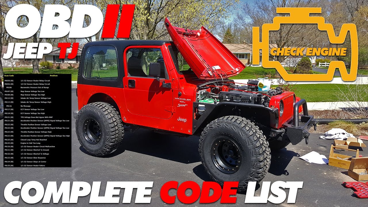 Jeep TJ OBDII Code List - YouTube