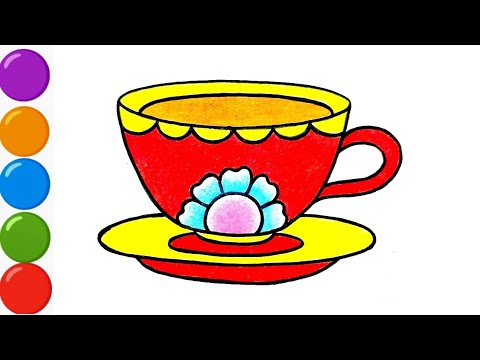 Cup Plate Drawing || How To Draw Cup Plate Step By Step || Easy Cup Plate  Drawing For Beginners.. - Youtube