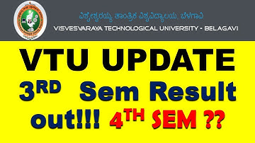 VTU ONLY  3RD SEM RESULTS OUT || 4TH SEM ?