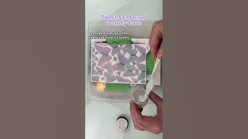 Stencil & Embossed Butterfly Cards using Lisa Horton Mariposa Layering stencil & Embossing folder