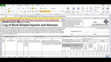 How to fill out a basic OSHA form