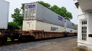 4119 leader (NS 1111 The Barcode Unit) 4 Engines Norfolk Southern Train
